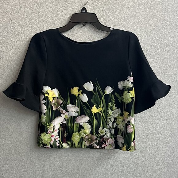 Victoria Beckham for Target Tops - Victoria Beckham for Target Cropped Floral Shirt Size XS